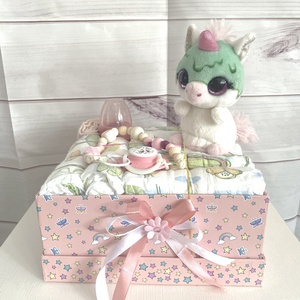 Unikornis baba box,  pelenkatorta 4-8 kg, pelenka doboz, babaváró csomag - játék & sport - babalátogató ajándékcsomag - Meska.hu