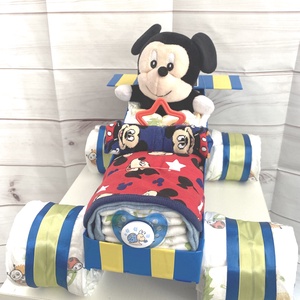Mustang  Mickey autó pelenkato,2-5 kg pelenkatorony, babaváró csomag - játék & sport - babalátogató ajándékcsomag - Meska.hu