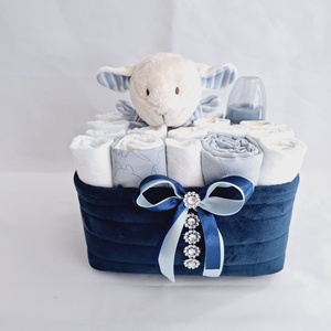 Bárányka pelenkatorony, pelenkatorta babaváró csomag 2-5kg, kelengye, Játék & Sport, Babalátogató ajándékcsomag, Mindenmás, MESKA