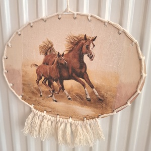 Lovak falidísz, ajtódísz, falidísz, kopogtató - otthon & életmód - dekoráció - fali és függő dekoráció - falra akasztható dekor - Meska.hu