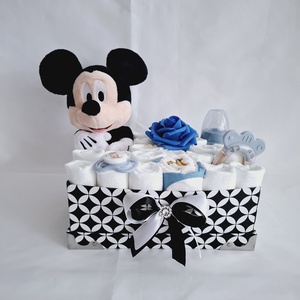 Mickey pelenkatorta 4-8kg, pelenkatorony, babaváró csomag - játék & sport - babalátogató ajándékcsomag - Meska.hu