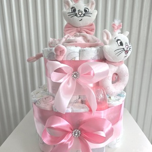 Cica baba box, pelenkatorta 2-5kg pelenkatorony, babaváró csomag - játék & sport - babalátogató ajándékcsomag - Meska.hu