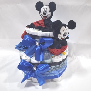Mickey egér baba box, pelenkatorta 4-8kg pelenkatorony, babaváró csomag - játék & sport - babalátogató ajándékcsomag - Meska.hu