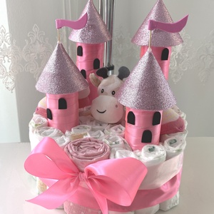 Vár, erőd  Pelenkatorta, 3-6kg pelenkatorony, babaváró csomag - játék & sport - babalátogató ajándékcsomag - Meska.hu