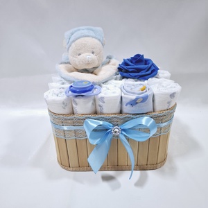 Maci tipegő baba box, pelenkatorta 2-5 kg pelenka doboz, babaváró csomag - Meska.hu