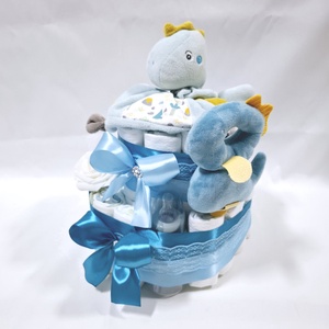 Dino baba box, pelenkatorta 4-8kg pelenkatorony, babaváró csomag - játék & sport - babalátogató ajándékcsomag - Meska.hu