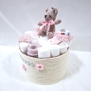 Iciri piciri maci box, pelenkatorta, 3-6kg pelenkatorony, babaváró csomag, kelengye - játék & sport - babalátogató ajándékcsomag - Meska.hu
