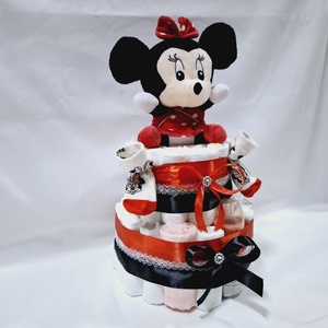 Mickey Minnie egér pelenkatorta, 4-8 kg pelenkatorony, babaváró csomag, kelengye - játék & sport - babalátogató ajándékcsomag - Meska.hu