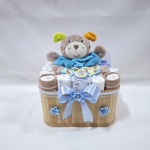 Maci baba box, pelenkatorta 2-5 kg pelenkatorony, babaváró csomag, kelengye, Játék & Sport, Babalátogató ajándékcsomag, Mindenmás, MESKA