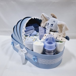 Dumbo bölcső pelenkatorta 2-5 kg pelenkatorony, babaváró csomag - játék & sport - babalátogató ajándékcsomag - Meska.hu