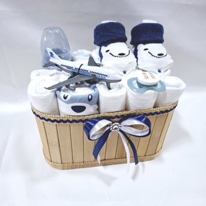 Air bus baba box, pelenkatorta 4-8 kg pelenkatorony, babaváró csomag, kelengye - játék & sport - babalátogató ajándékcsomag - Meska.hu