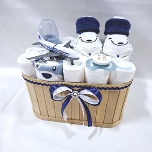 Air bus baba box, pelenkatorta 4-8 kg pelenkatorony, babaváró csomag, kelengye - játék & sport - babalátogató ajándékcsomag - Meska.hu