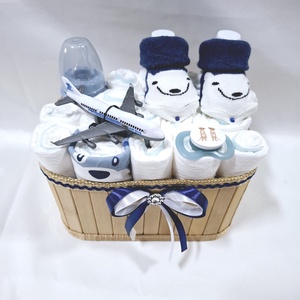 Air bus baba box, pelenkatorta 4-8 kg pelenkatorony, babaváró csomag, kelengye - játék & sport - babalátogató ajándékcsomag - Meska.hu
