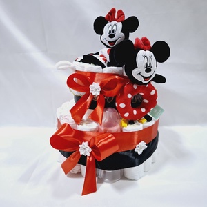 Mickey Minnie egér baba box, pelenkatorta 2-5 kg pelenkatorony, babaváró csomag - játék & sport - babalátogató ajándékcsomag - Meska.hu
