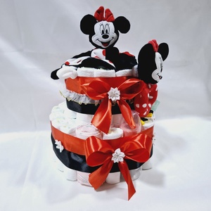 Mickey Minnie egér baba box, pelenkatorta 2-5 kg pelenkatorony, babaváró csomag - játék & sport - babalátogató ajándékcsomag - Meska.hu