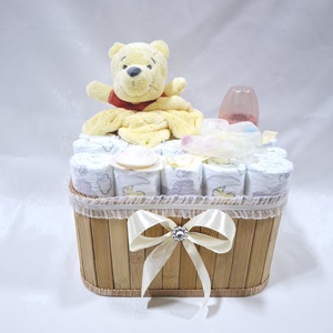 Micimackó pelenkatorony, pelenkatorta, babaváró csomag, kelengye 2-5kg - Meska.hu