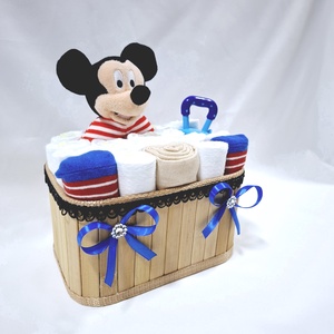 Mickey egér pelenkatorony, pelenkatorta, babaváró csomag, kelengye 2-5kg - játék & sport - babalátogató ajándékcsomag - Meska.hu