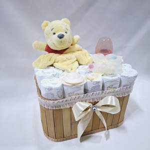 Micimackó pelenkatorony, pelenkatorta, babaváró csomag, kelengye 2-5kg - játék & sport - babalátogató ajándékcsomag - Meska.hu