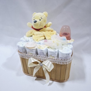 Micimackó pelenkatorony, pelenkatorta, babaváró csomag, kelengye 2-5kg - játék & sport - babalátogató ajándékcsomag - Meska.hu