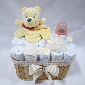 Micimackó pelenkatorony, pelenkatorta, babaváró csomag, kelengye 2-5kg - játék & sport - babalátogató ajándékcsomag - Meska.hu