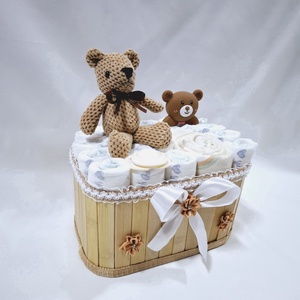 Iciri piciri kis mackók pelenkatorony, pelenkatorta, babaváró csomag, kelengye 2-5kg - játék & sport - babalátogató ajándékcsomag - Meska.hu