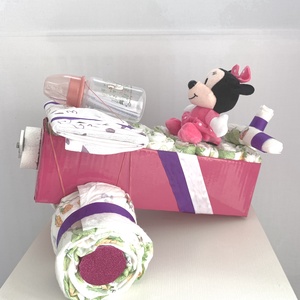   Mickey repülő pelenkatorta, 3-6kg pelenkatorony, babaváró csomag, kelengye - játék & sport - babalátogató ajándékcsomag - Meska.hu