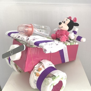   Mickey repülő pelenkatorta, 3-6kg pelenkatorony, babaváró csomag, kelengye - játék & sport - babalátogató ajándékcsomag - Meska.hu