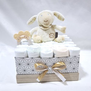 Kis bárány zenélő pelenkatorta , 2-5 kg pelenkatorony, babaváró csomag, kelengye - Meska.hu
