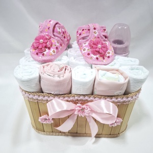 Tipegő baba box, pelenkatorta 4-8kg pelenkatorony, babaváró csomag, kelengye - játék & sport - babalátogató ajándékcsomag - Meska.hu