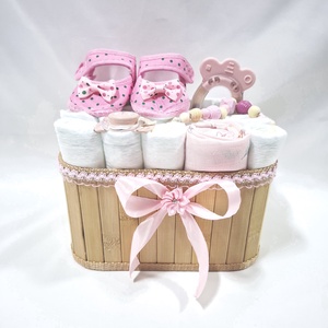 Tipegő baba box cumilánccal, pelenkatorta 2-5kg pelenkatorony, babaváró csomag, kelengye - Meska.hu