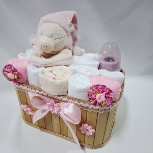 Maci  baba box, pelenkatorta 2-5 kg pelenka doboz, babaváró csomag - játék & sport - babalátogató ajándékcsomag - Meska.hu