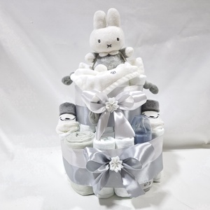 Kis nyuszi box, pelenkatorta 4-8 kg pelenkatorony, babaváró csomag, kelengye - Meska.hu