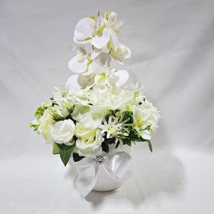 Orchidea rózsa virágcsokor, virágdoboz, asztaldísz, dekoráció, ajándék, Otthon & Életmód, Dekoráció, Virágdísz és tartó, Virágbox, virágdoboz, Virágkötés, MESKA