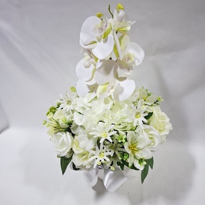 Orchidea rózsa virágcsokor, virágdoboz, asztaldísz, dekoráció, ajándék - otthon & életmód - dekoráció - virágdísz és tartó - virágbox, virágdoboz - Meska.hu