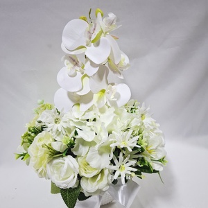 Orchidea rózsa virágcsokor, virágdoboz, asztaldísz, dekoráció, ajándék - otthon & életmód - dekoráció - virágdísz és tartó - virágbox, virágdoboz - Meska.hu