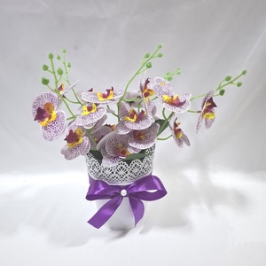 Orchidea virágcsokor, doboz, asztaldísz, ajándék - Meska.hu