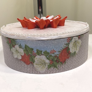 Tükrös doboz , tárolódoboz, ékeszerdoboz, Otthon & Életmód, Dekoráció, Asztal és polc dekoráció, Díszdoboz, Decoupage, transzfer és szalvétatechnika, MESKA