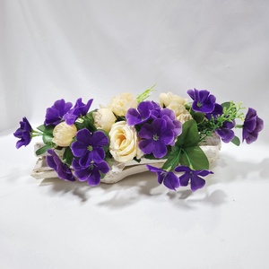 Színes virágos kéreg fahasáb, dekoráció, asztaldísz, ablakdísz - otthon & életmód - dekoráció - asztal és polc dekoráció - asztaldísz - Meska.hu