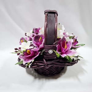 Harmónia orchidea virágcsokor, virágdoboz, örökcsokor, kézikosár, ajándék (édességgel), Otthon & Életmód, Dekoráció, Virágdísz és tartó, Csokor & Virágdísz, Virágkötés, MESKA