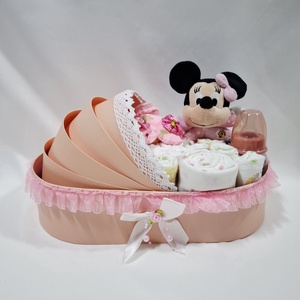 Mickey Minnie bölcső pelenkatorta  3-6 kg pelenkatorony, babaváró csomag , kelengye, Játék & Sport, Babalátogató ajándékcsomag, Mindenmás, MESKA