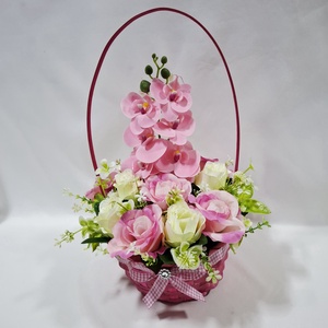 Harmónia orchidea - rózsa virágcsokor, virágdoboz, örökcsokor, kézikosár, ajándék (édességgel) - otthon & életmód - dekoráció - virágdísz és tartó - csokor & virágdísz - Meska.hu