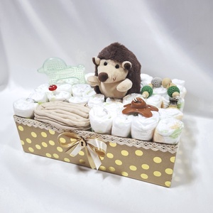 Süni baba box, pelenkatorta  2-5 kg pelenka doboz, babaváró csomag - játék & sport - babalátogató ajándékcsomag - Meska.hu