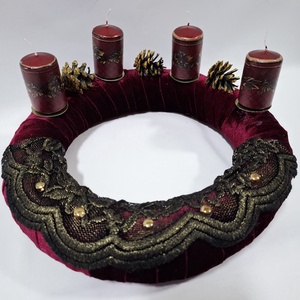 Adventi natura koszorú,  asztaldísz,  dekoráció, Karácsony, Adventi díszek, Adventi asztaldísz, Mindenmás, MESKA