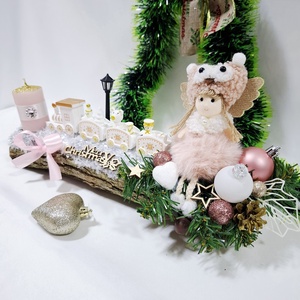 Adventi angyalka koszorú,  asztaldísz,  dekoráció - karácsony - adventi díszek - adventi asztaldísz - Meska.hu Adventi angyalka koszorú,  asztaldísz,  dekoráció - karácsony - adventi díszek - adventi asztaldísz - Meska.hu