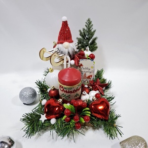 Adventi manó koszorú,  asztaldísz,  dekoráció, Karácsony, Adventi díszek, Adventi asztaldísz, Mindenmás, MESKA