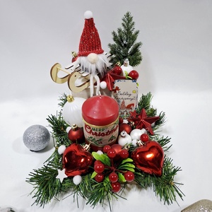 Adventi manó koszorú,  asztaldísz,  dekoráció - karácsony - adventi díszek - adventi asztaldísz - Meska.hu