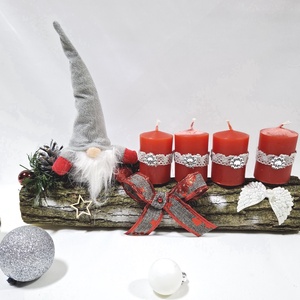 Adventi manó koszorú,  asztaldísz,  dekoráció - Meska.hu