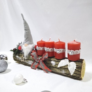 Adventi manó koszorú,  asztaldísz,  dekoráció - karácsony - adventi díszek - adventi asztaldísz - Meska.hu