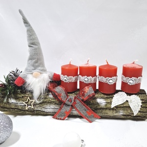 Adventi manó koszorú,  asztaldísz,  dekoráció - karácsony - adventi díszek - adventi asztaldísz - Meska.hu