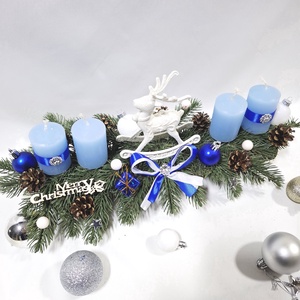 Adventi rénszarvas koszorú,  asztaldísz,  dekoráció - karácsony - adventi díszek - adventi asztaldísz - Meska.hu